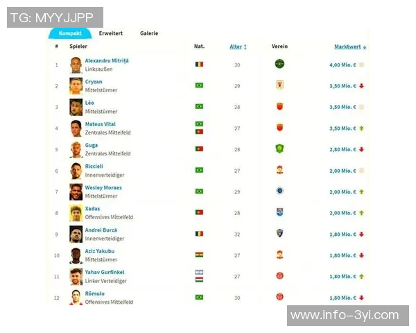 德国转会市场网发布2025年中超联赛球员身价年终更新引发关注